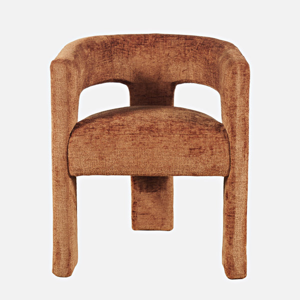 Straight back wooden chair with online arms